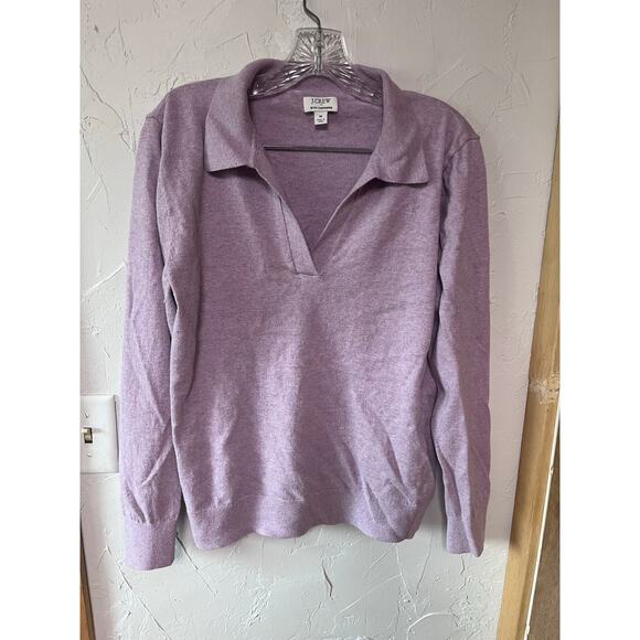 J.Crew Lilac Cashmere Sweater Sz M - Picture 1 of 4
